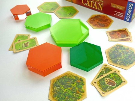 Acrylglas Sechseck Dekorationsobjekte Sandwich farblos mit verschiedenen Farben