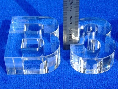 Muster Buchstaben Acrylglas farblos GS