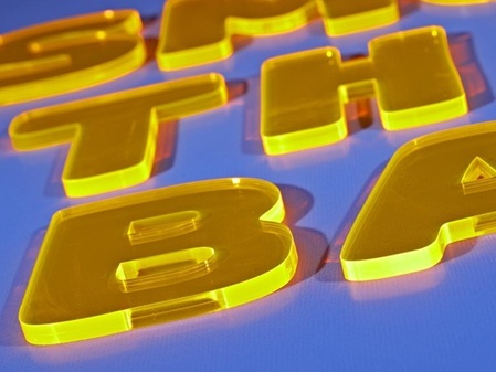 Acrylglas Buchstaben Muster lisa orange