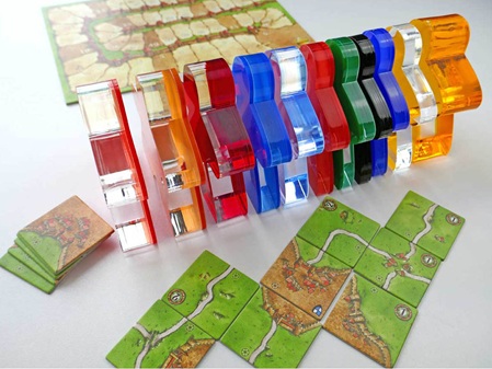 Acrylglas Spielfiguren Dekorationsobjekte Sandwich farblos mit verschiedenen Farben