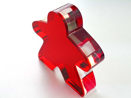 Acrylglas Spielfiguren Dekorationsobjekte Sandwich farblos mit rot